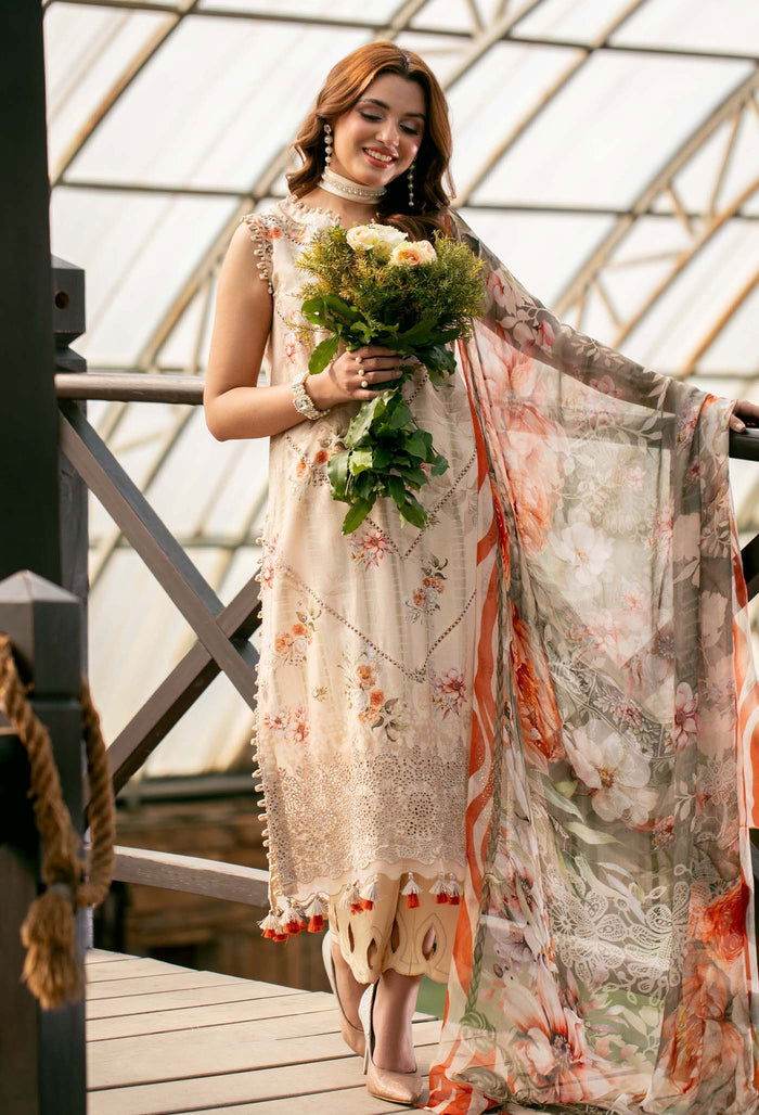 Adan's Prints by Meerab Malik Embroidered Lawn 3pcs - Jotey