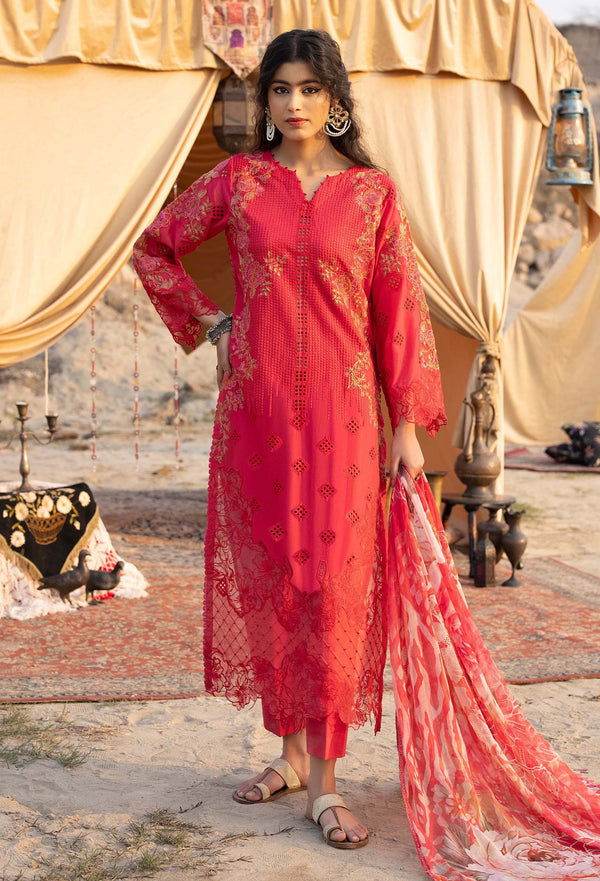 Adans Libas By Hafsa Zia Embroidered Lawn 3pcs - Jotey