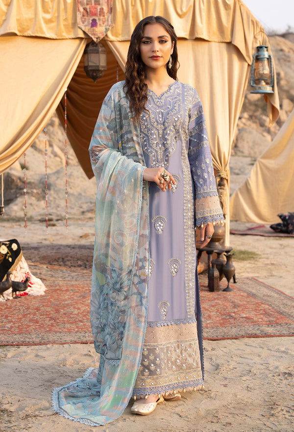 Adans Libas By Hafsa Zia Embroidered Lawn 3pcs - Jotey