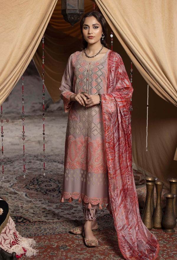 Adans Libas By Hafsa Zia Embroidered Lawn 3pcs - Jotey