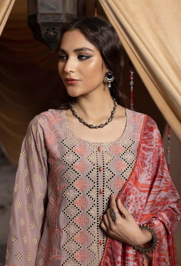 Adans Libas By Hafsa Zia Embroidered Lawn 3pcs - Jotey