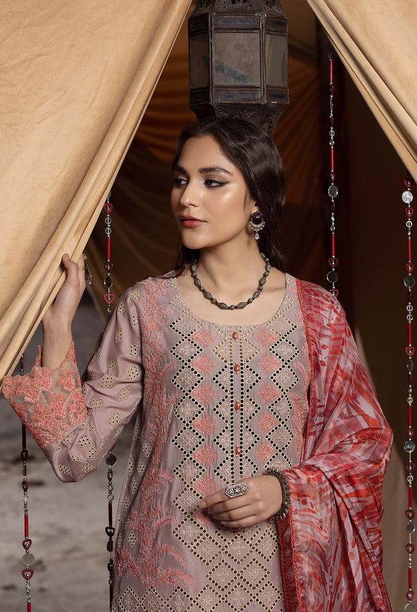 Adans Libas By Hafsa Zia Embroidered Lawn 3pcs - Jotey