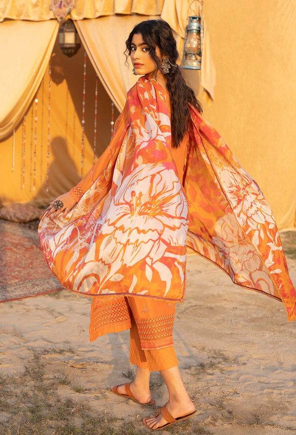 Adans Libas By Hafsa Zia Embroidered Lawn 3pcs - Jotey