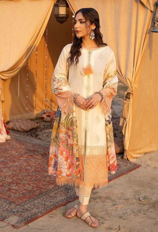 Adans Libas By Hafsa Zia Embroidered Lawn 3pcs - Jotey