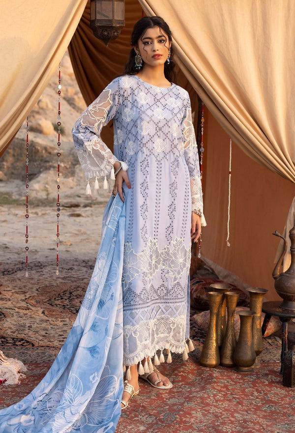 Adans Libas By Hafsa Zia Embroidered Lawn 3pcs - Jotey