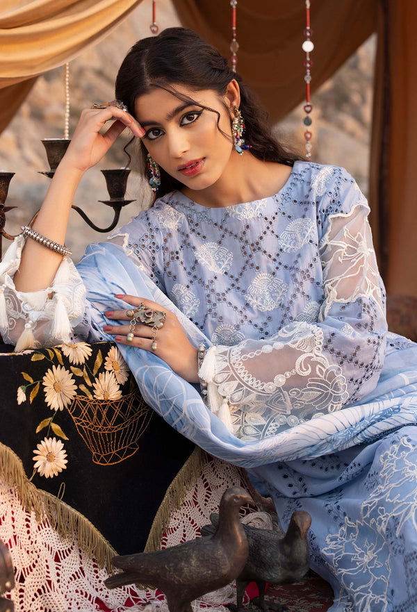 Adans Libas By Hafsa Zia Embroidered Lawn 3pcs - Jotey