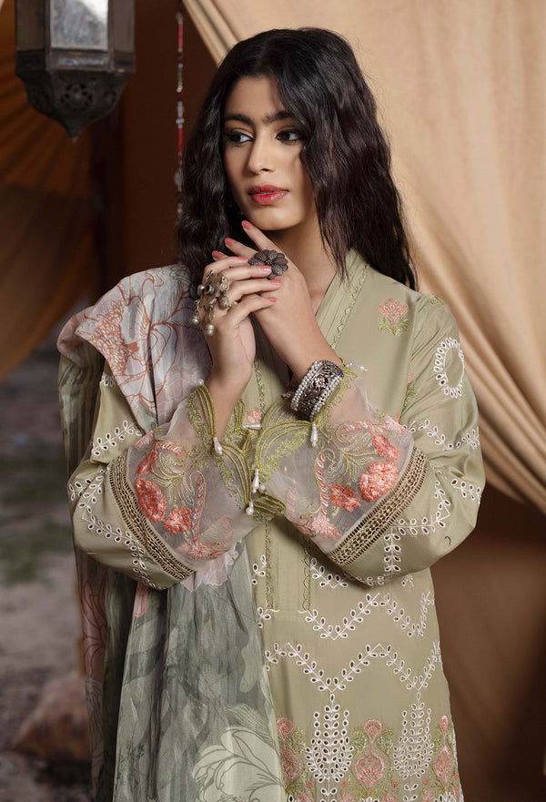 Adans Libas By Hafsa Zia Embroidered Lawn 3pcs - Jotey