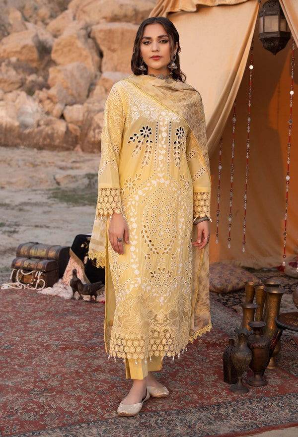 Adans Libas By Hafsa Zia Embroidered Lawn 3pcs - Jotey