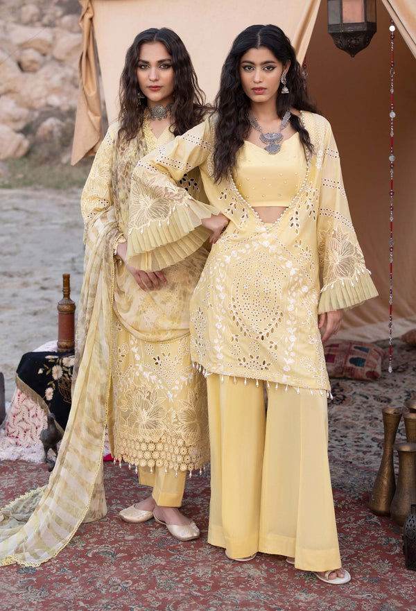 Adans Libas By Hafsa Zia Embroidered Lawn 3pcs - Jotey