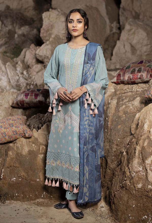 Adans Libas By Hafsa Zia Embroidered Lawn 3pcs - Jotey