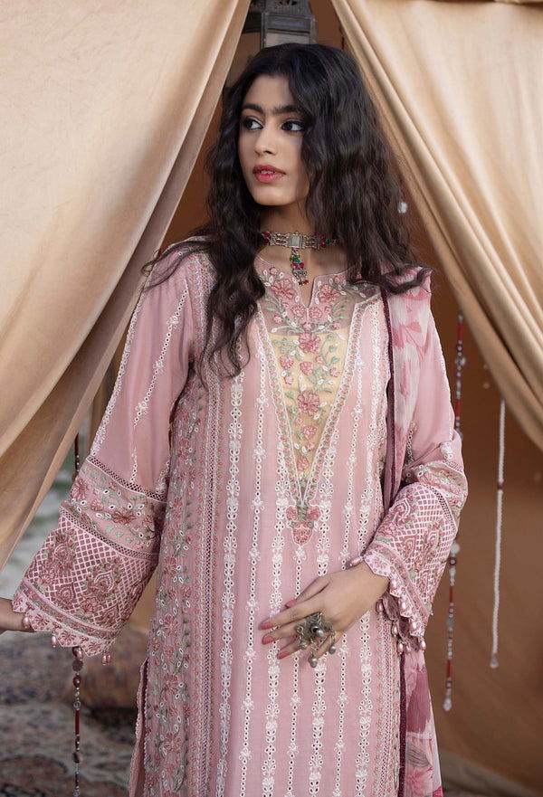 Adans Libas By Hafsa Zia Embroidered Lawn 3pcs - Jotey