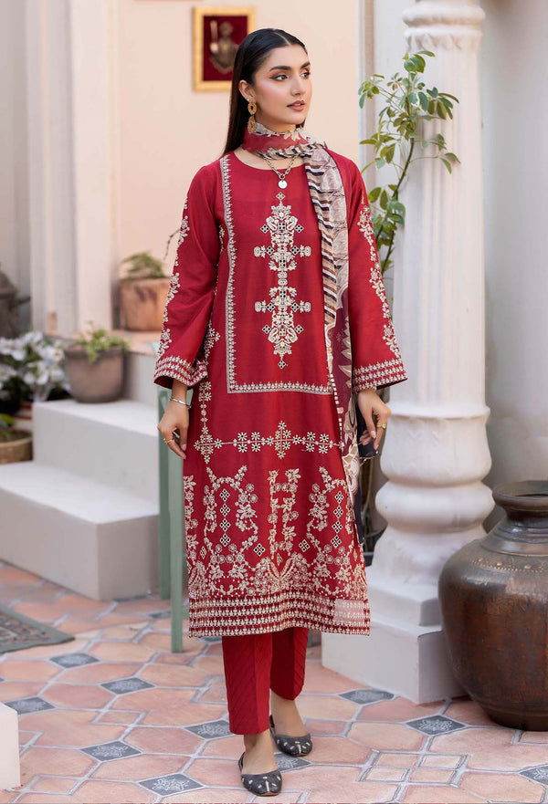 Adans Libas By Zia Embroidered Lawn 3pcs - Jotey
