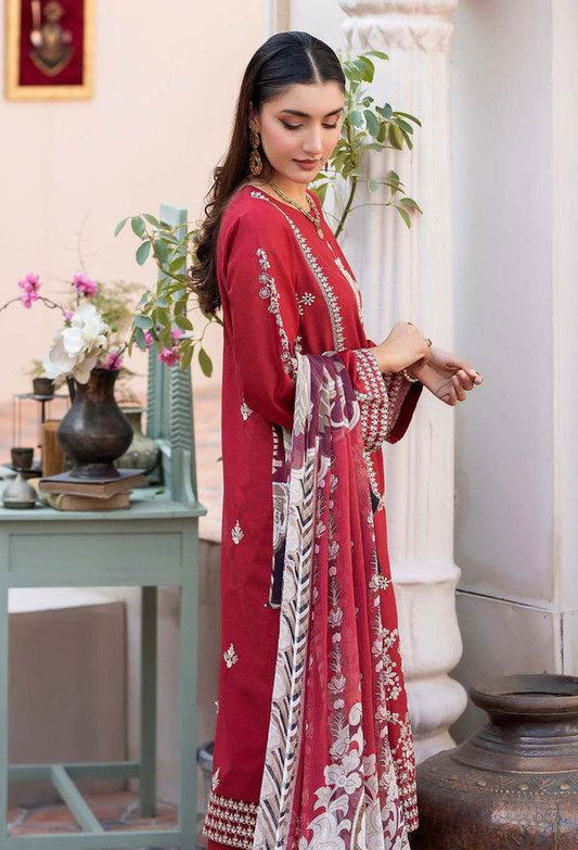Adans Libas By Zia Embroidered Lawn 3pcs - Jotey