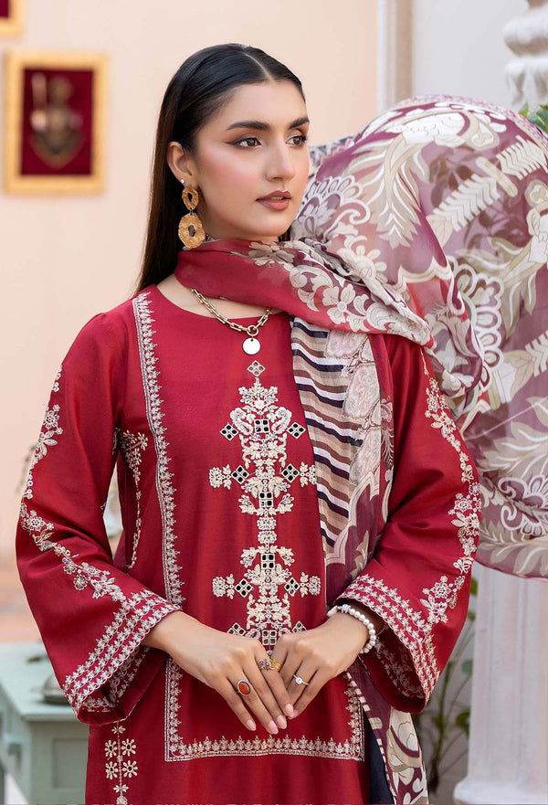 Adans Libas By Zia Embroidered Lawn 3pcs - Jotey
