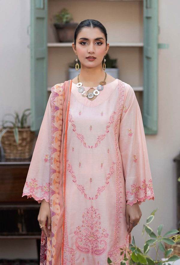 Adans Libas By Zia Embroidered Lawn 3pcs - Jotey