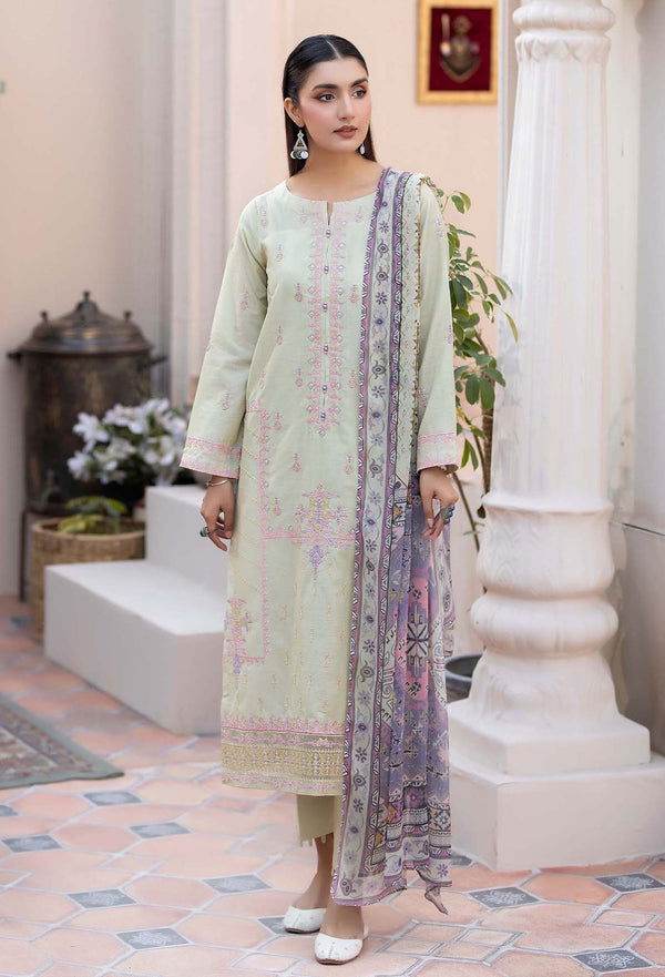 Adans Libas By Zia Embroidered Lawn 3pcs - Jotey
