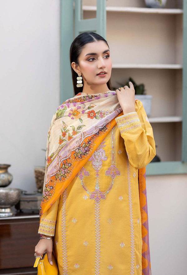Adans Libas By Zia Embroidered Lawn 3pcs - Jotey