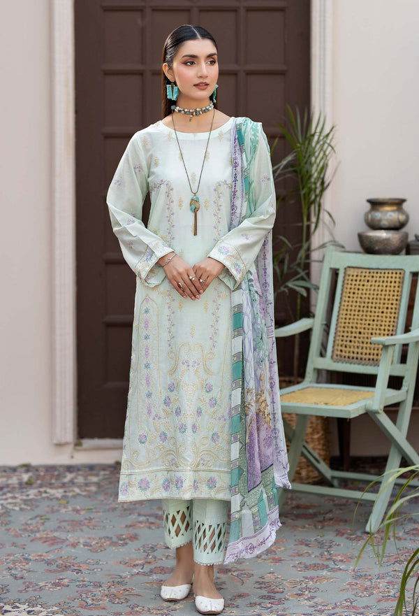Adans Libas By Zia Embroidered Lawn 3pcs - Jotey