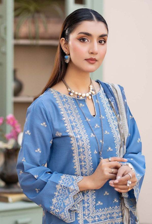 Adans Libas By Zia Embroidered Lawn 3pcs - Jotey