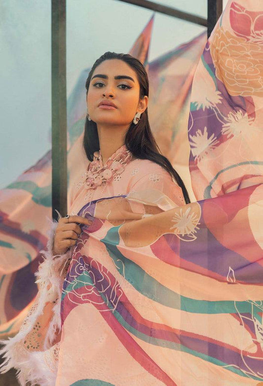 Adans Libas Lawn Eid Edit 24 Embroidered Unstitched 3pcs - Jotey