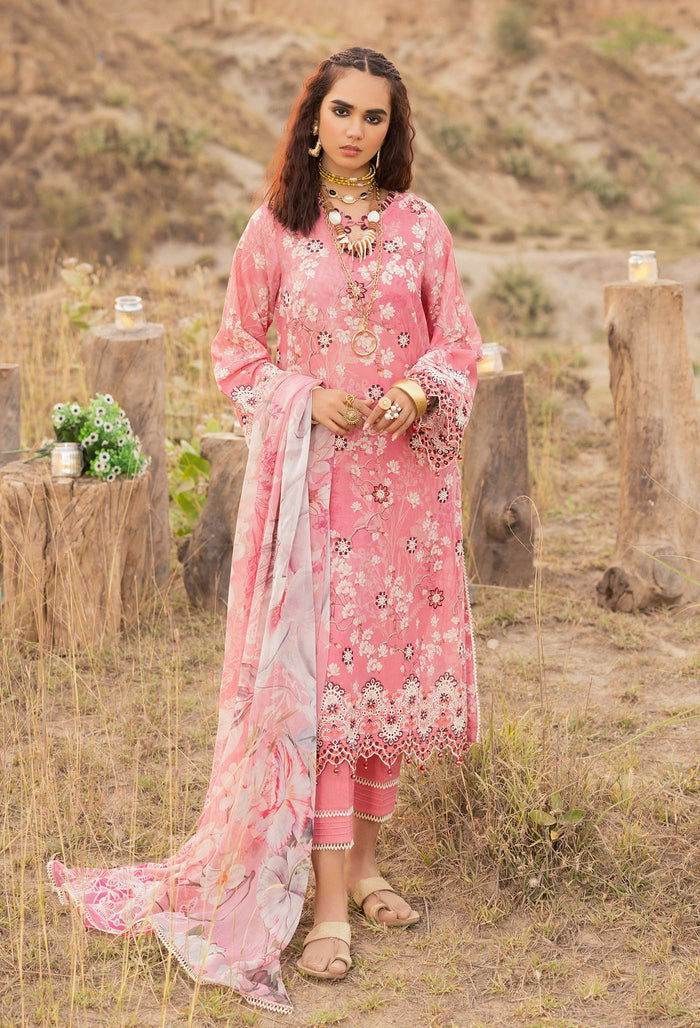 Adans Libas Printskari Digital Printed and Embroidered Unstitched 3pcs - Jotey