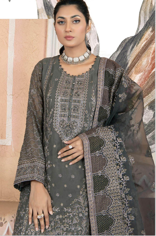 Aeris By Noors Luxury Semi Stitched 3Pcs - Jotey