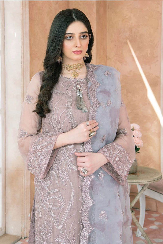 Aeris By Noors Luxury Semi Stitched 3Pcs - Jotey