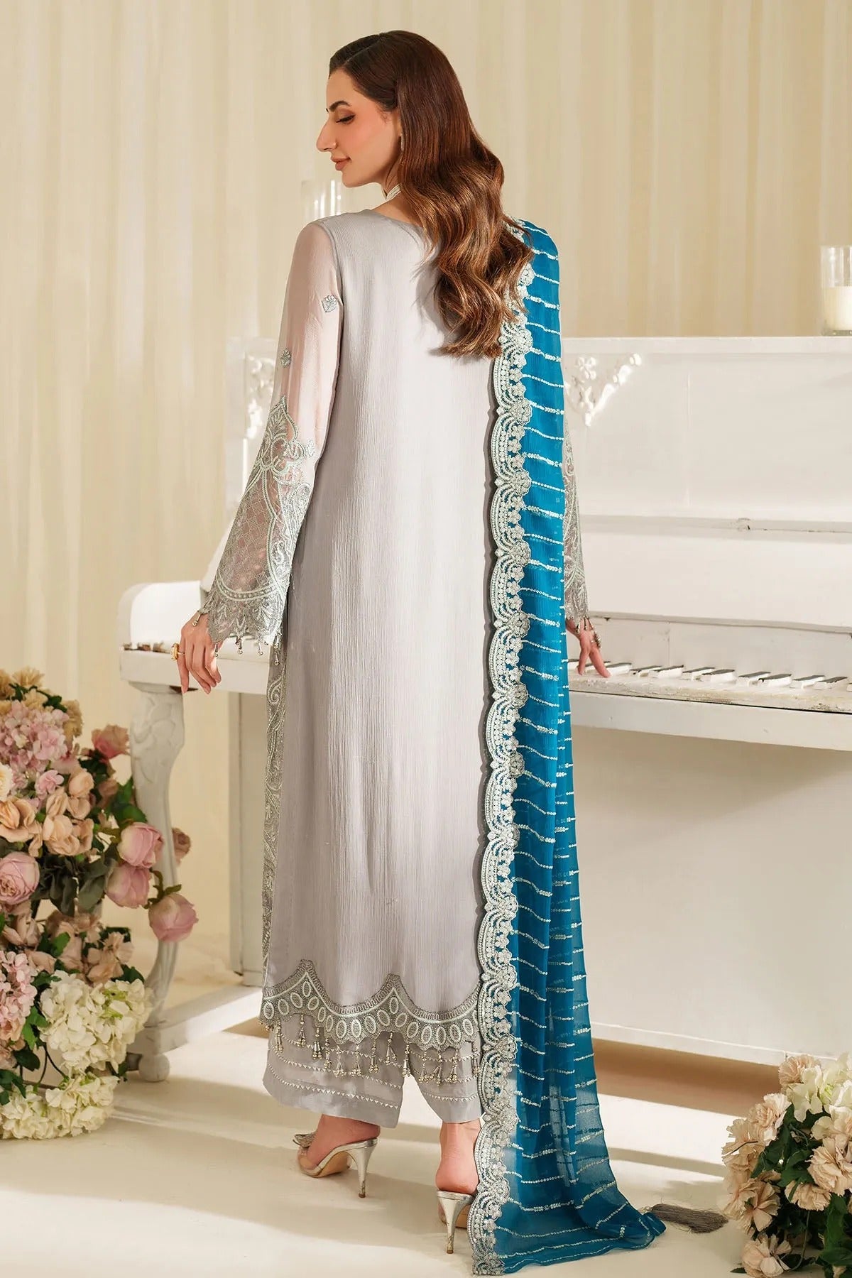 Noore By Imrozia Embroidered Luxury Chiffon Unstitched 3 Piece