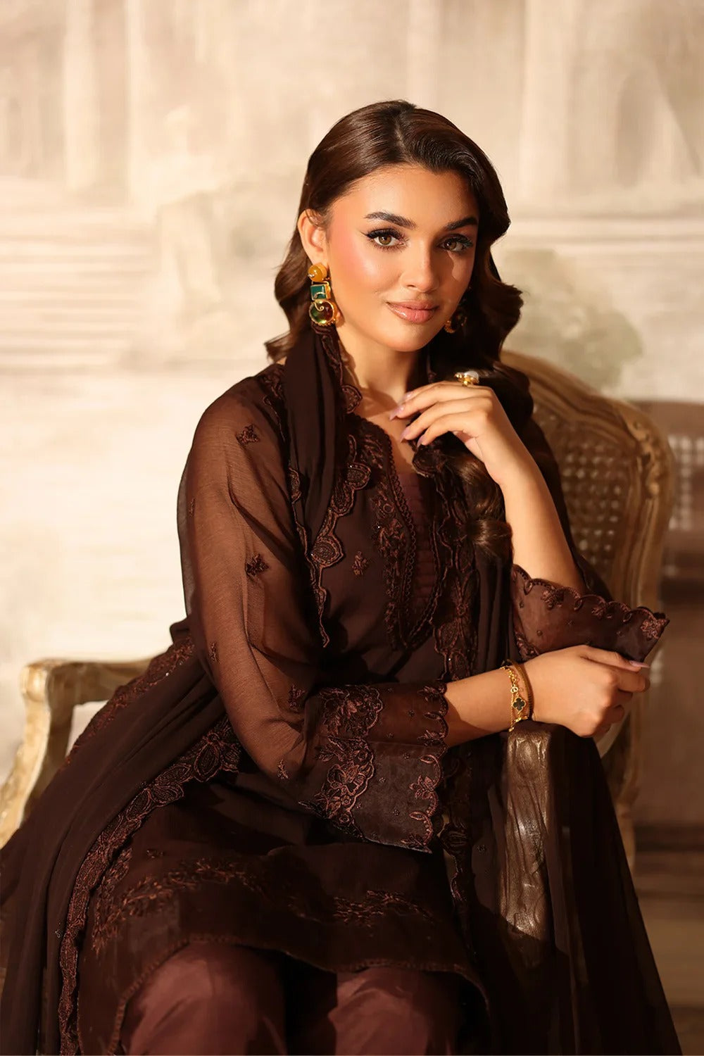 Azure Ensembles Festive'25 Chiffon Unstitched Three Piece