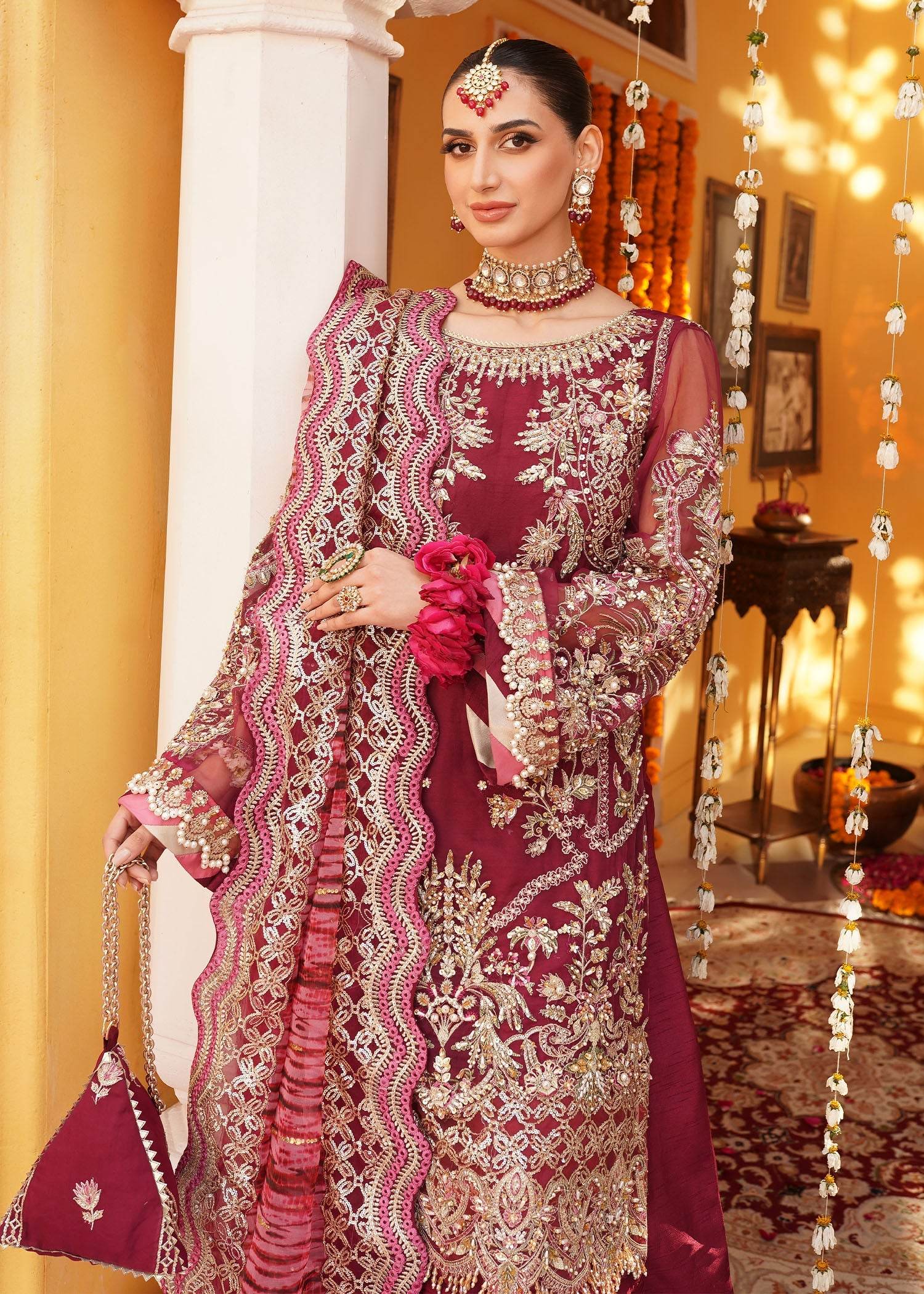 Mehak Yaqoob Luxury Wedding Formals Vol-08 Unstitched 3pcs - Jotey