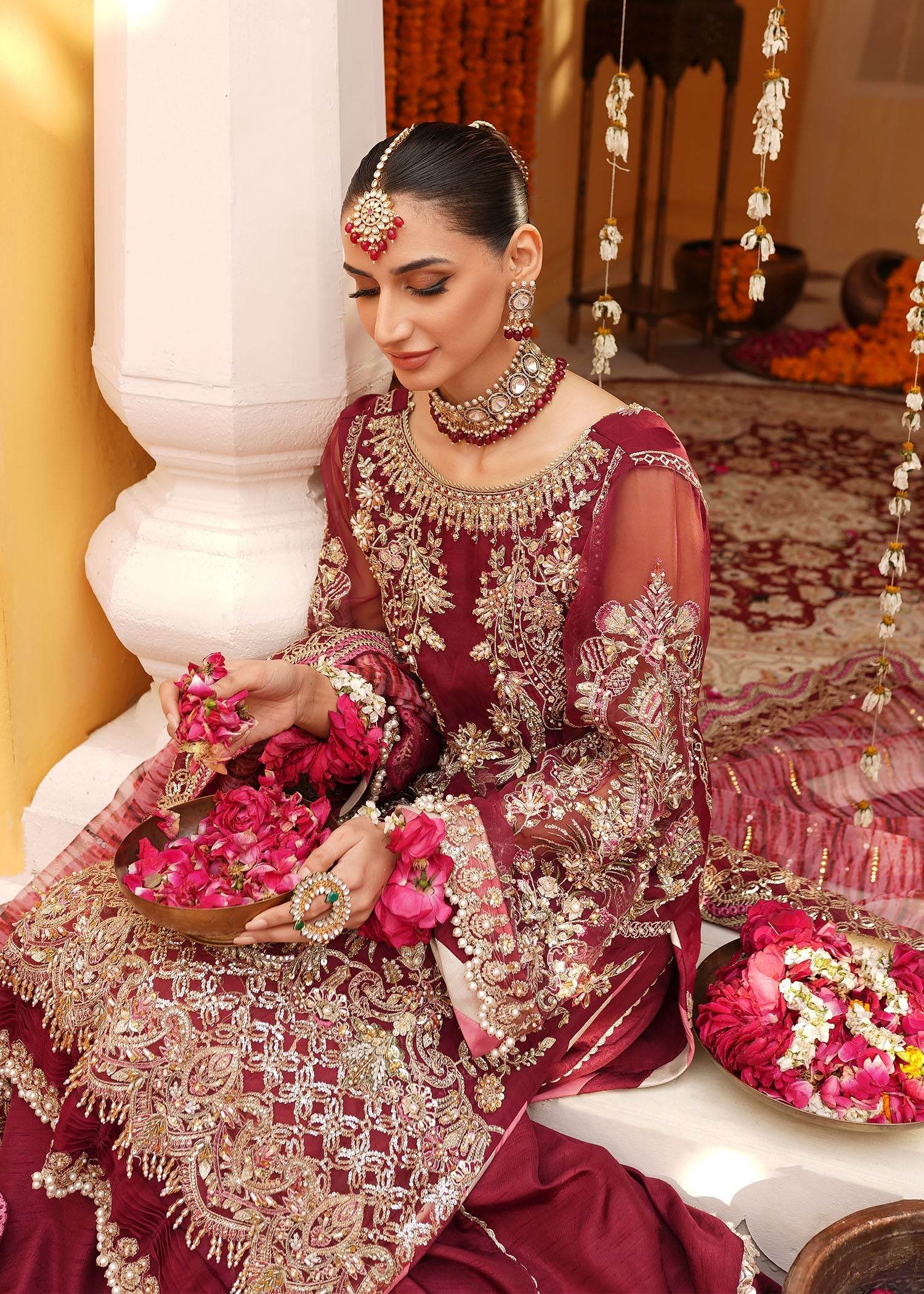 Mehak Yaqoob Luxury Wedding Formals Vol-08 Unstitched 3pcs - Jotey