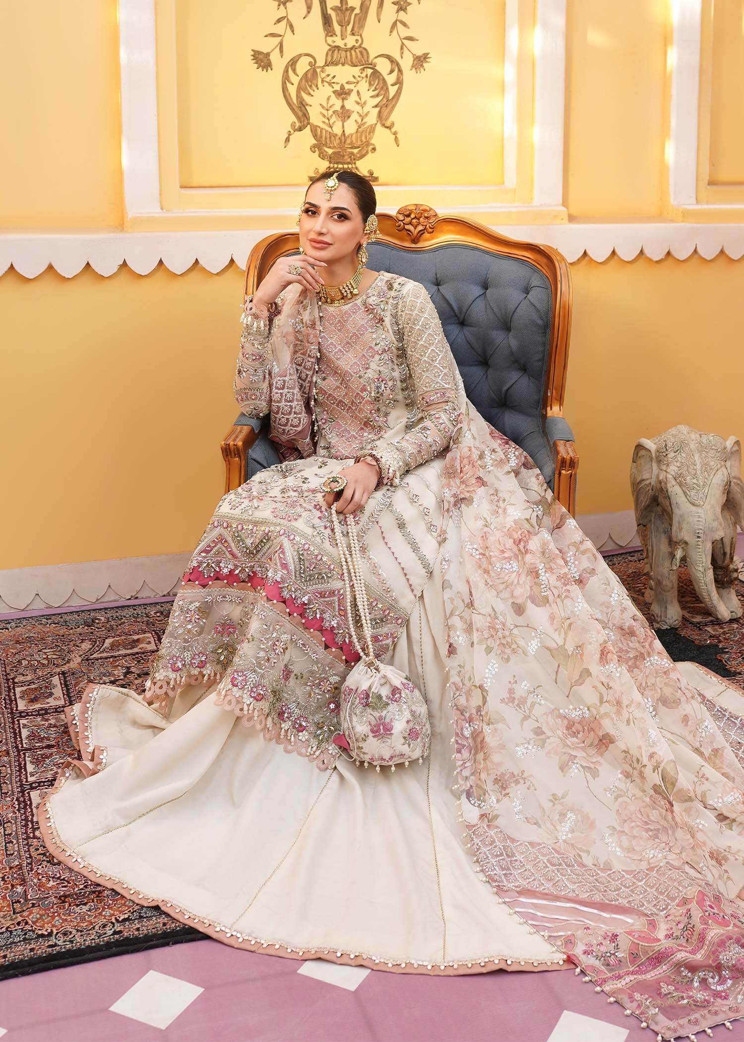 Mehak Yaqoob Luxury Wedding Formals Vol-08 Unstitched 3pcs - Jotey