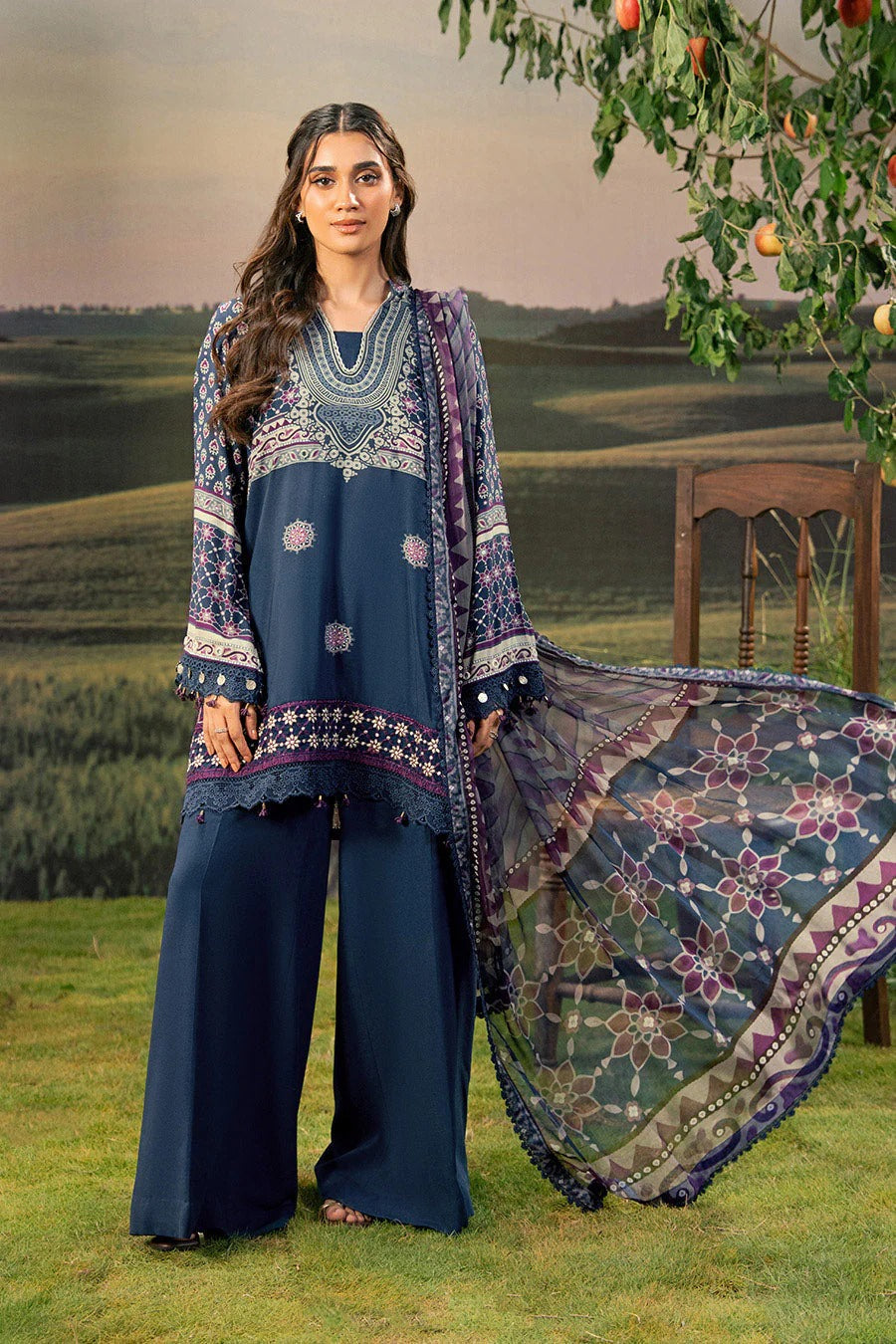M. Basics By Maria B. Digital Printed & Embroidered Arabic Lawn Unstitched 3 Piece