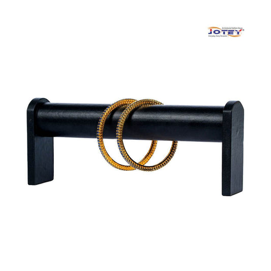 Diamond Cut Navy Blue AD Stone Bangles - Jotey