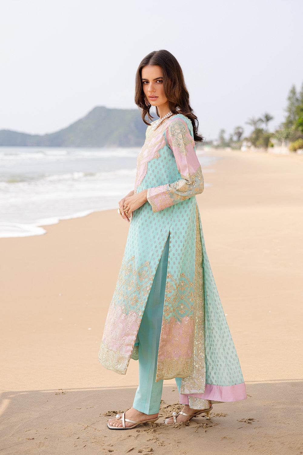 Zyra by Freesia Embroirdered Chiffon Unstitched 3 Piece - Jotey