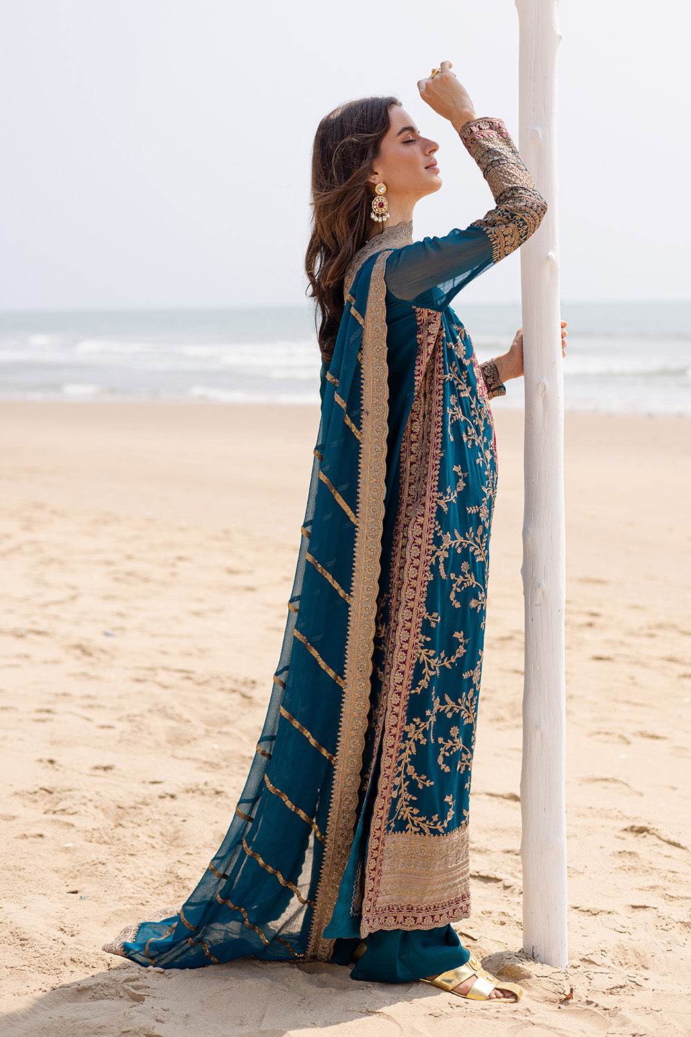 Zyra by Freesia Embroirdered Chiffon Unstitched 3 Piece - Jotey