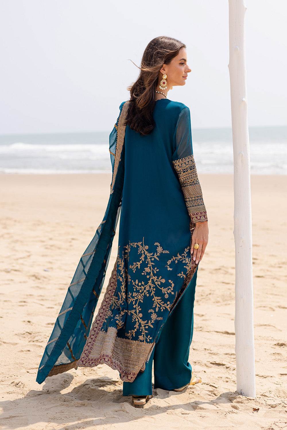 Zyra by Freesia Embroirdered Chiffon Unstitched 3 Piece - Jotey