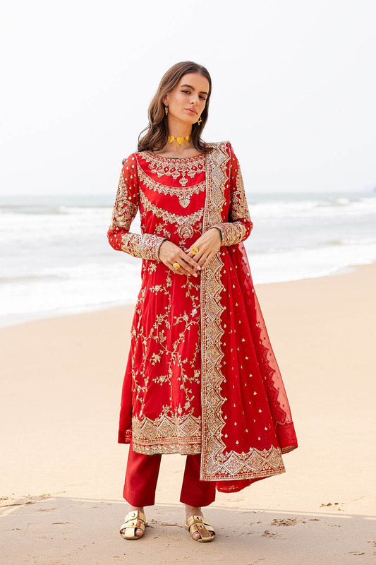 Zyra by Freesia Embroirdered Chiffon Unstitched 3 Piece - Jotey