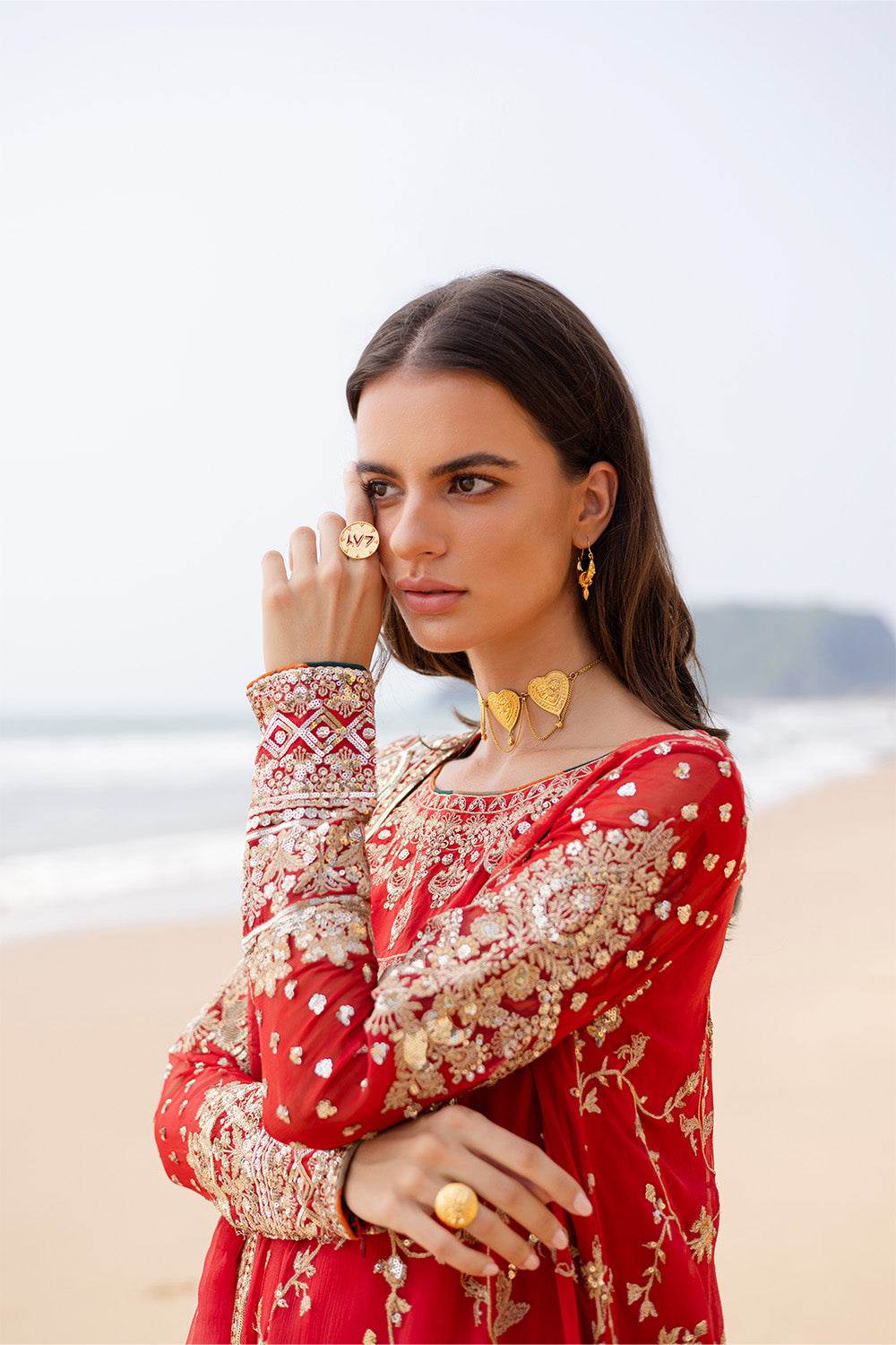 Zyra by Freesia Embroirdered Chiffon Unstitched 3 Piece - Jotey