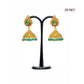 Green Panna Stone Jumka Earrings - Jotey
