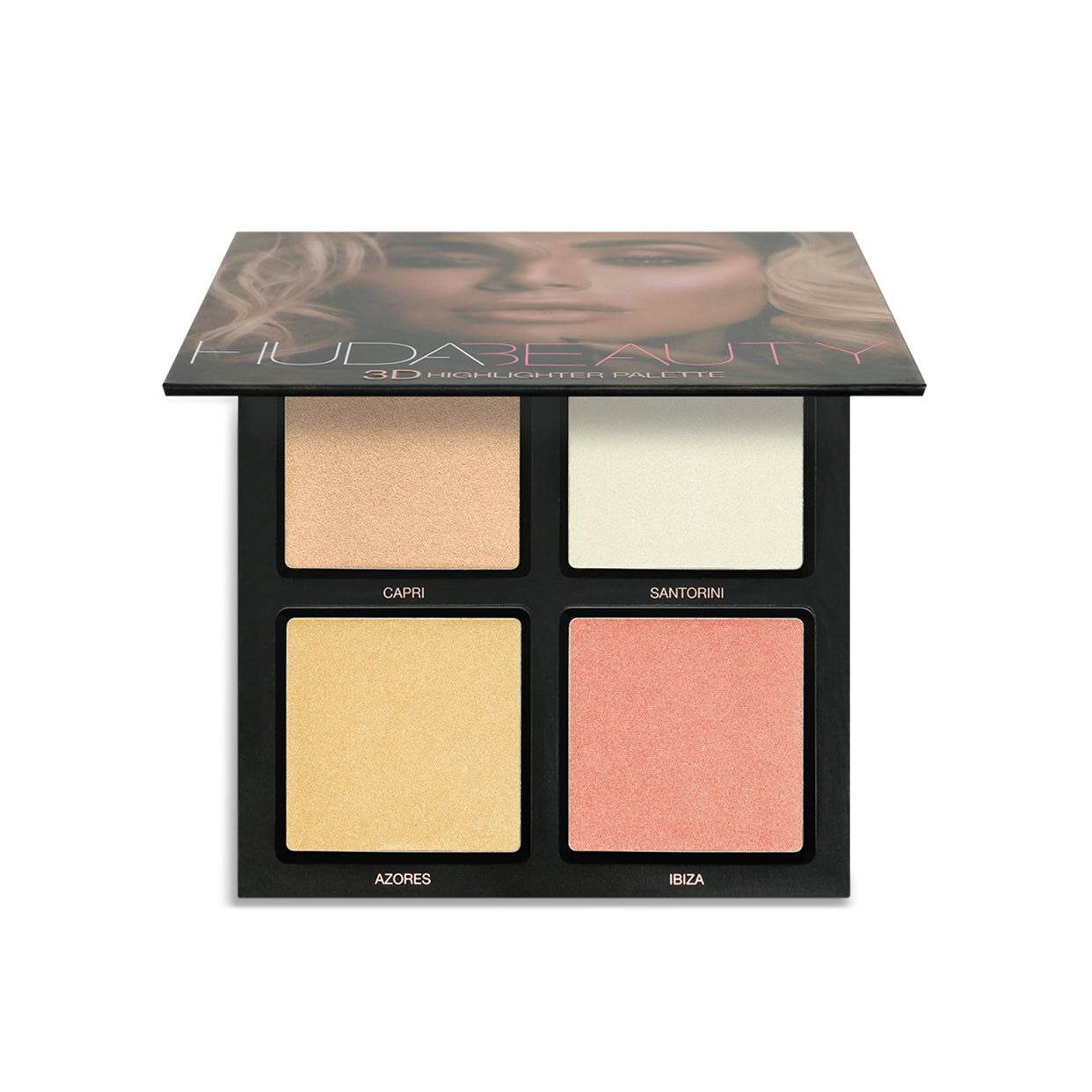 Huda Beauty 3D Cream and Powder Highlighter Palette-Pink Sands - Jotey