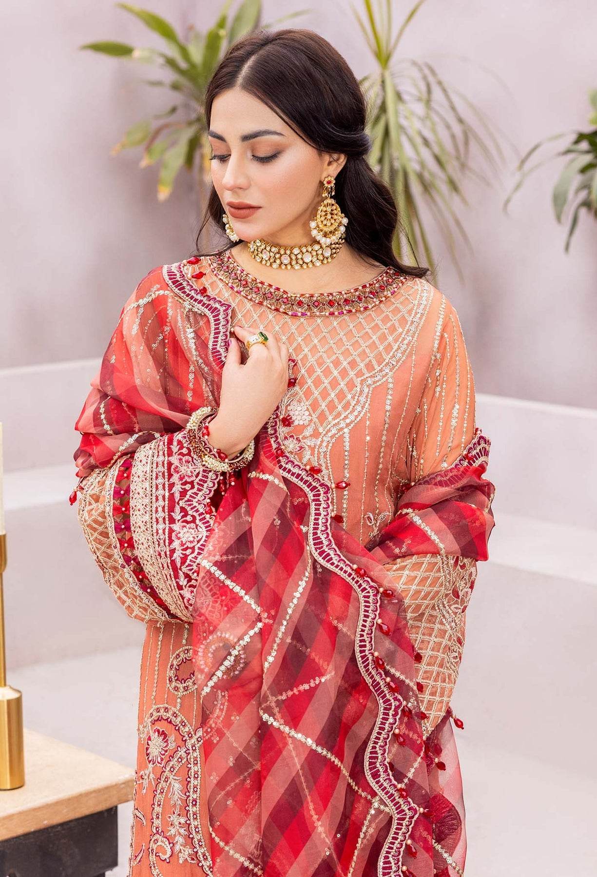 Adans Libas Gul-E-Ishtiaq Exclusive Unstitched Chiffon 3pcs - Jotey