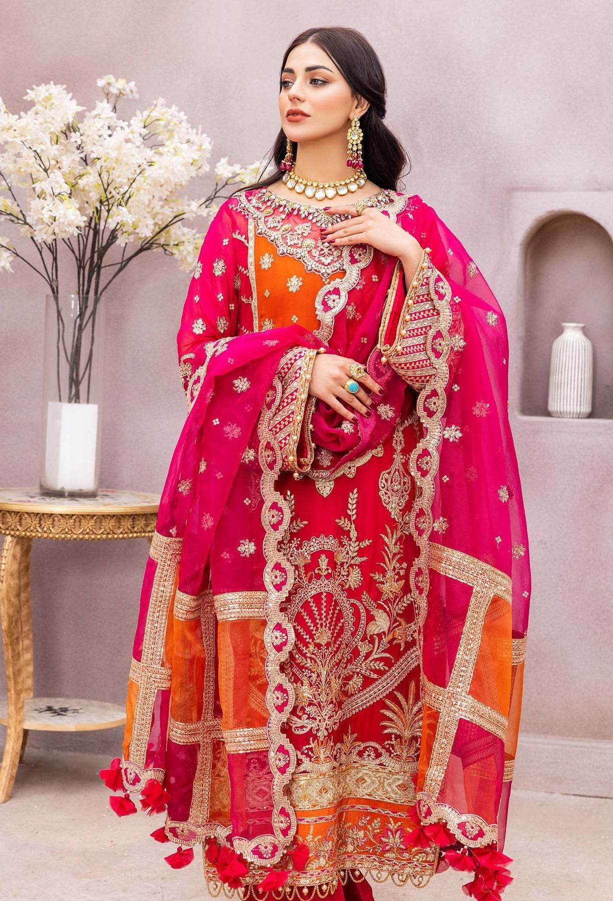 Adans Libas Gul-E-Ishtiaq Exclusive Unstitched Chiffon 3pcs - Jotey