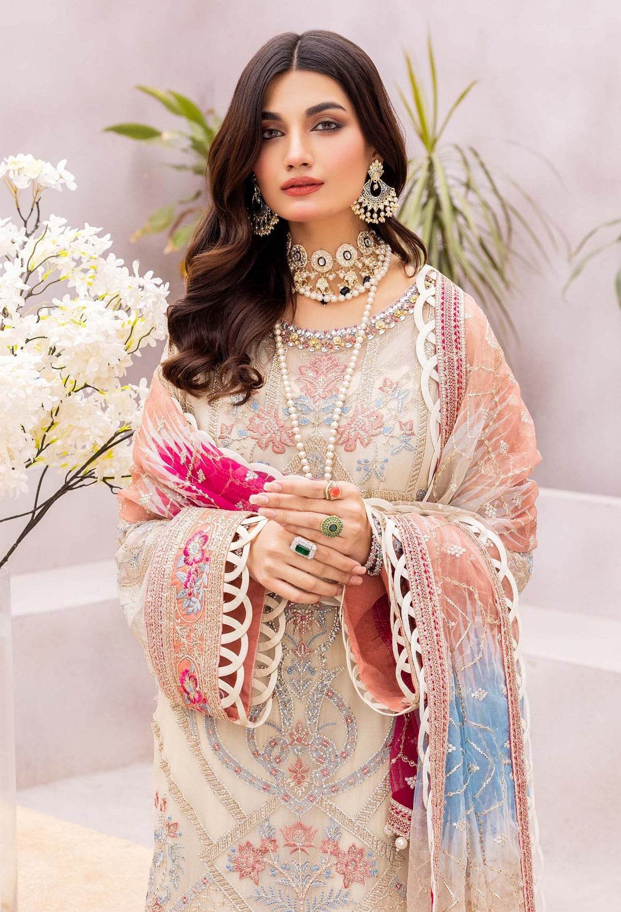 Adans Libas Gul-E-Ishtiaq Exclusive Unstitched Chiffon 3pcs - Jotey