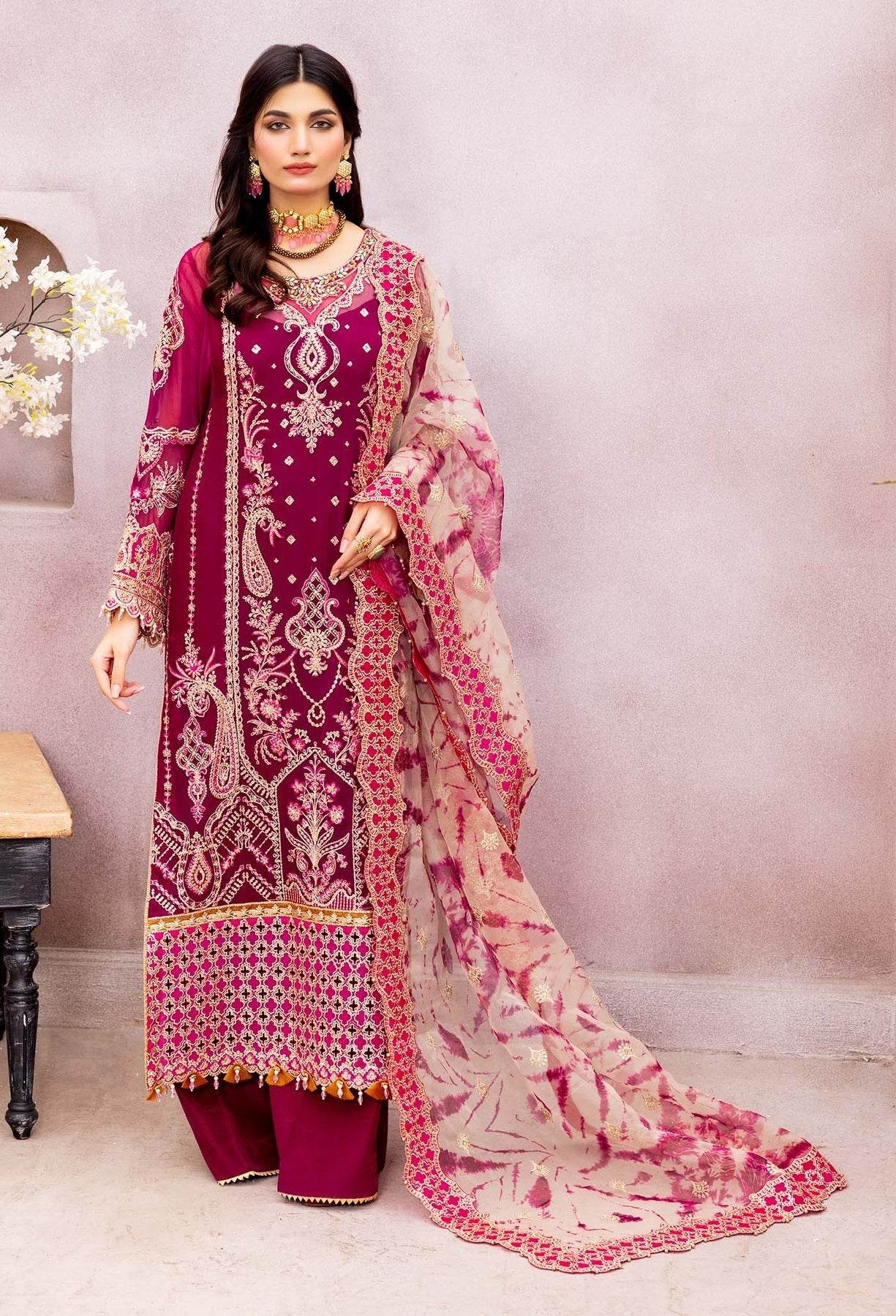 Adans Libas Gul-E-Ishtiaq Exclusive Unstitched Chiffon 3pcs - Jotey