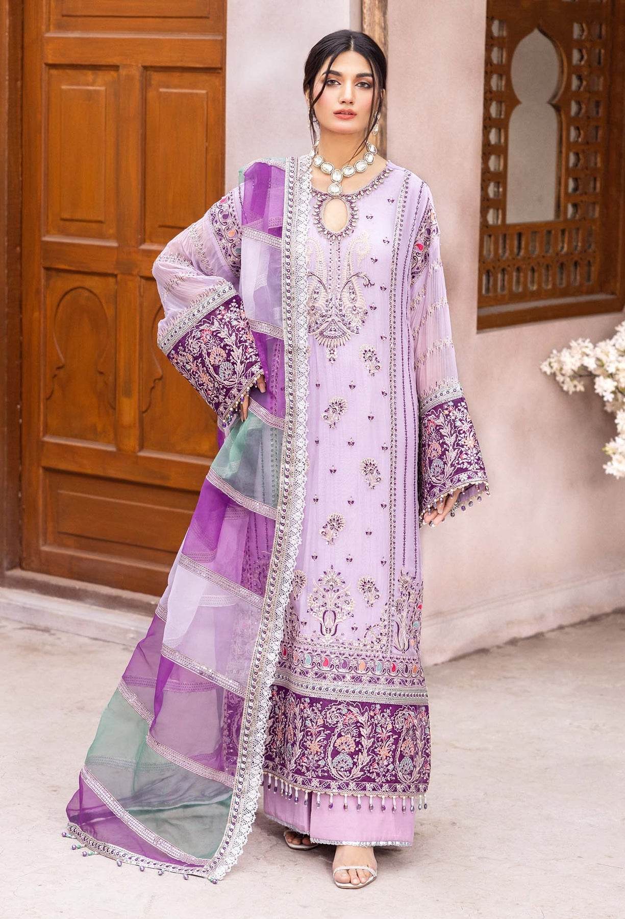 Adans Libas Gul-E-Ishtiaq Exclusive Unstitched Chiffon 3pcs - Jotey