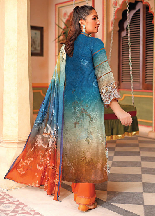 Zohra By Johra Embroidered Printed Bana Dora Lawn Unstitched 3Pcs