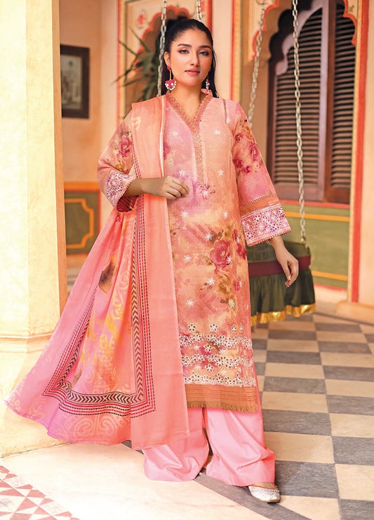 Zohra By Johra Embroidered Printed Bana Dora Lawn Unstitched 3Pcs