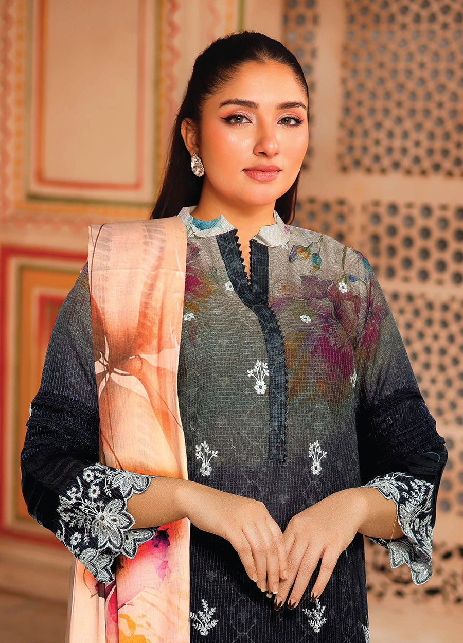 Zohra By Johra Embroidered Printed Bana Dora Lawn Unstitched 3Pcs