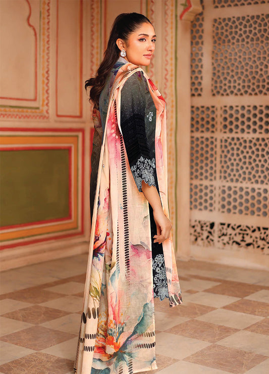 Zohra By Johra Embroidered Printed Bana Dora Lawn Unstitched 3Pcs